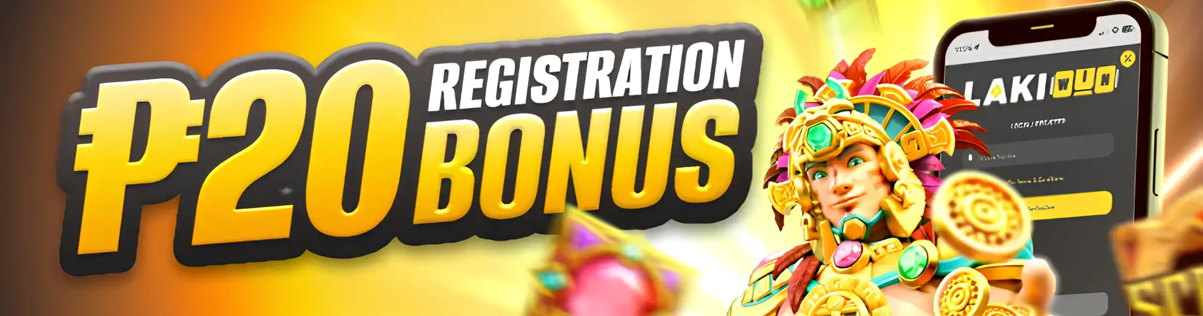 LakiWin 20 pesos registration bonus